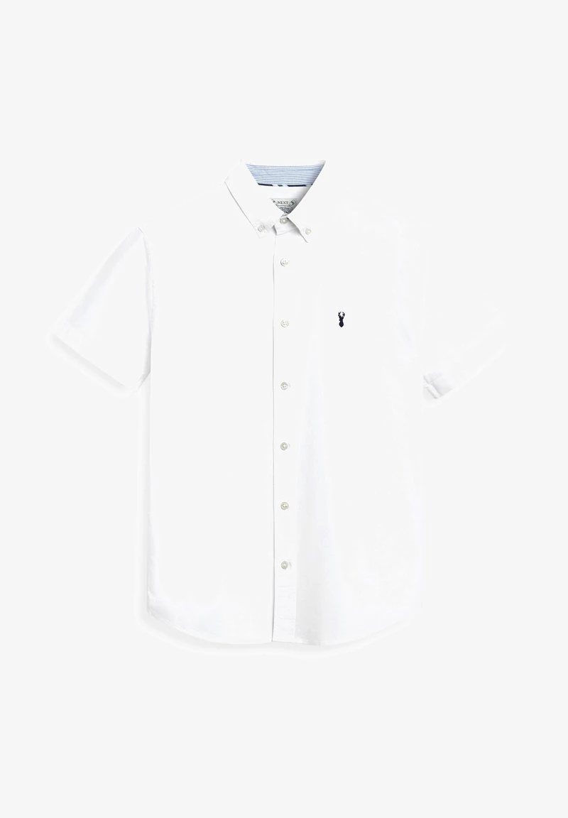 Next SHORT SLEEVE OXFORD WITH STAG - Hemd - White 6 Next SHORT SLEEVE OXFORD WITH STAG - Hemd - White – Bild 4