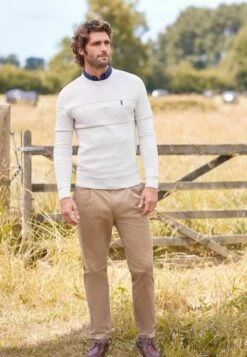 Next MOCK - Strickpullover - Light Grey Textured