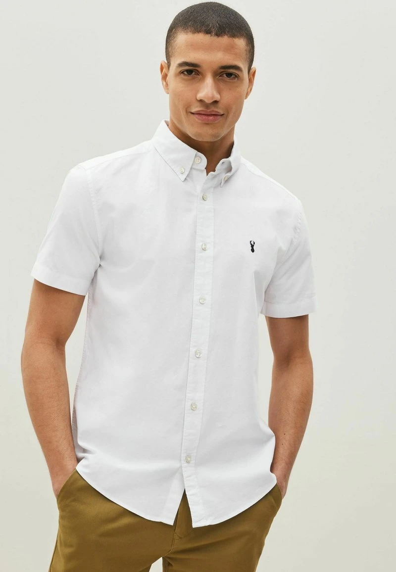 Next SHORT SLEEVE OXFORD WITH STAG - Hemd - White 8 Next SHORT SLEEVE OXFORD WITH STAG - Hemd - White – Bild 6