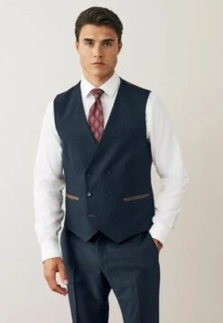 Next TEXTURED - Weste - Navy Blue -Next 5730b753721b4744ae058a3c5d026d48