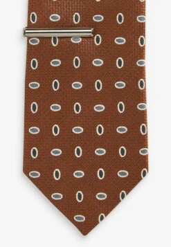 Next PATTERN SET - Krawatte - Rust Brown Oval Geometric -Next 57d4e7f406fd4ab6b8e1338237f21b9b