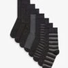 Next PATTERN 8 PACK - Socken - Black -Next 5b1b2bb967a842e89c45503d59231b36