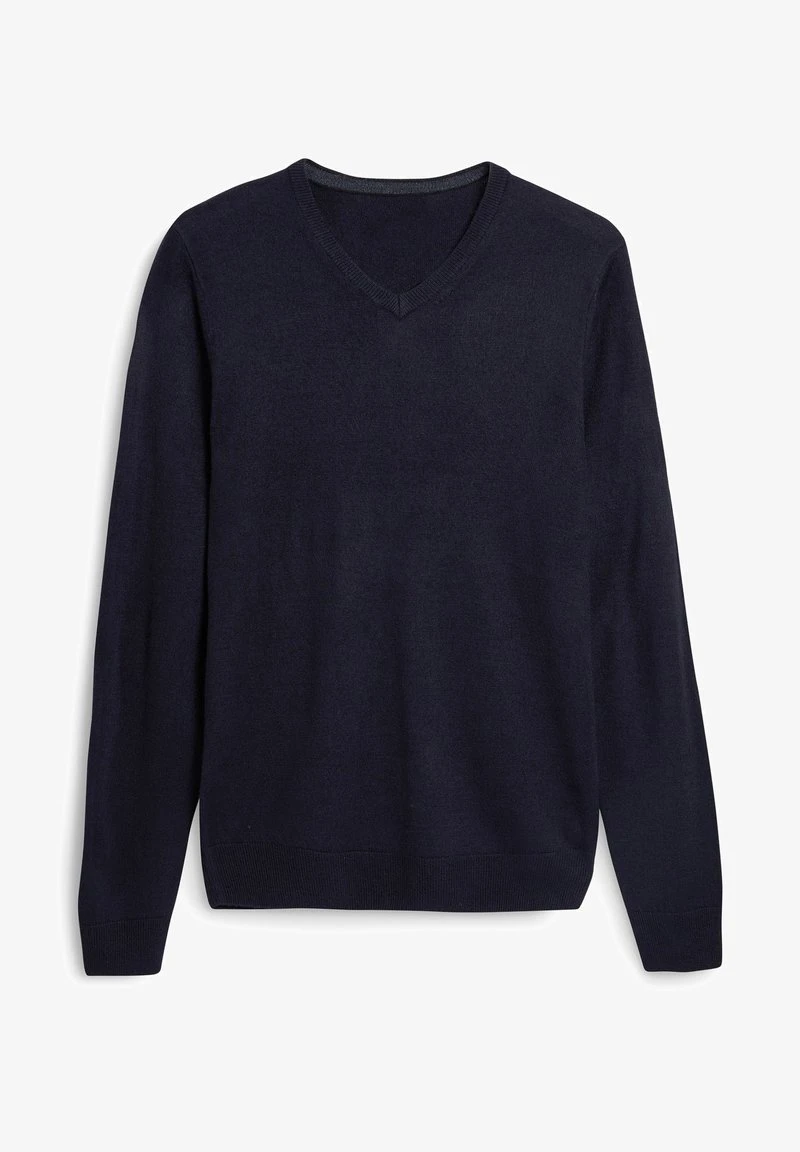 Next SOFT TOUCH V-NECK - Strickpullover - Navy Blue 6 Next SOFT TOUCH V-NECK - Strickpullover - Navy Blue – Bild 4