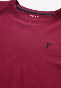 Next 4 PACK REGULAR FIT - T-Shirt Basic - Burgundy Red White Grey Black -Next 5d56e32cf46f499f8defa86d88d0f7fa