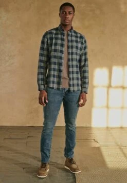 Next 24 Next MOTION FLEX SOFT TOUCH - Jeans Straight Leg - Mid Blue