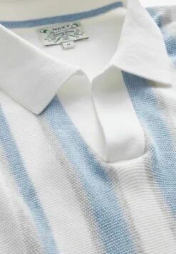 Next SHORT SLEEVE VERTICAL STRIPE STANDARD - Poloshirt - Green White -Next 604b689e551b4c70be03fa0daf6912d8