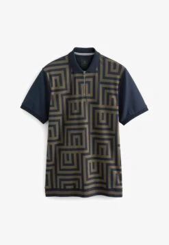 Next GEO PRINT - Poloshirt - Navy Blue Gold -Next 6139b9f798d6485b9ab7505592e5f216