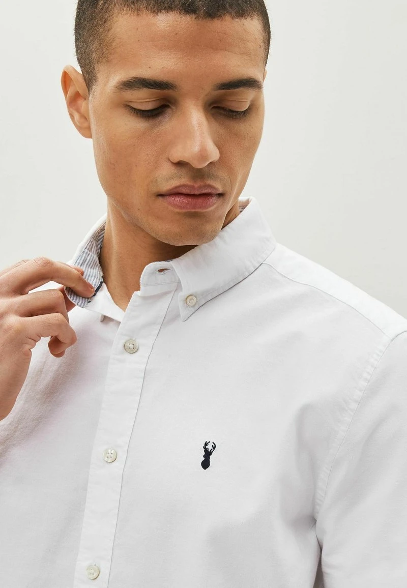 Next SHORT SLEEVE OXFORD WITH STAG - Hemd - White 5 Next SHORT SLEEVE OXFORD WITH STAG - Hemd - White – Bild 3