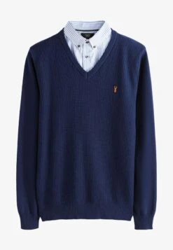 Next MOCK - Strickpullover - Navy Blue Textured -Next 62044dbc6b1540489303bad2de01bdeb