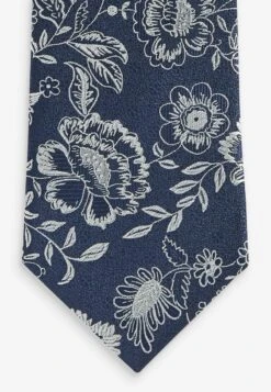 Next SIGNATURE REGULAR - Krawatte - Blue Silver Grey Floral -Next 63487a58004d41aeb487e09790c23824