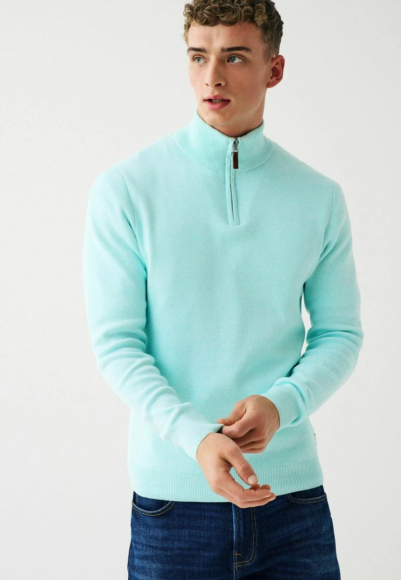 Next PREMIUM ZIP NECK - Strickpullover - Mint Green 8 Next PREMIUM ZIP NECK - Strickpullover - Mint Green – Bild 6