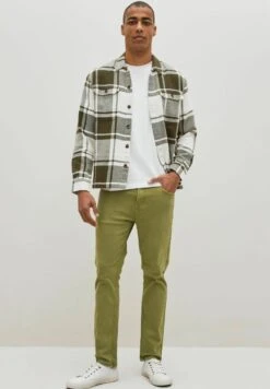 Next AUTHENTIC STRETCH - Jeans Slim Fit - Olive Green -Next 6675b718fdad49a5adc05e28d111668d 1