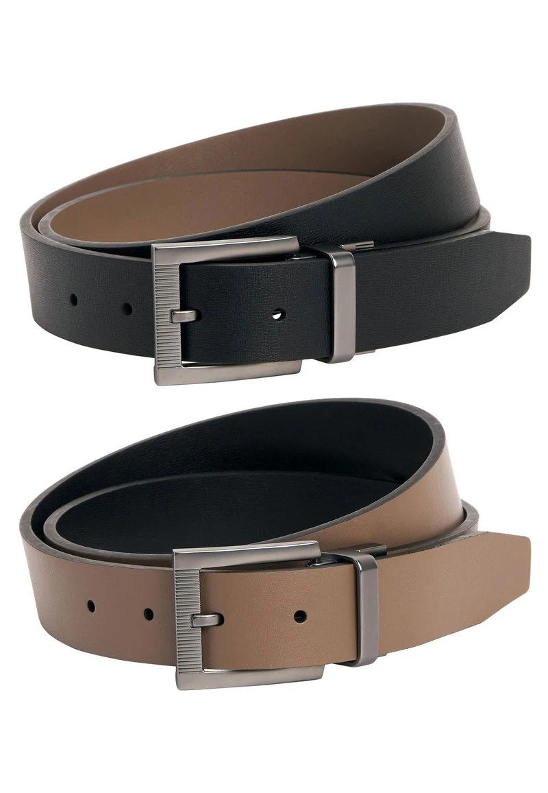 Next REVERSIBLE TEXTURED STANDARD - Gürtel - Black Tan 4 Next REVERSIBLE TEXTURED STANDARD - Gürtel - Black Tan – Bild 2