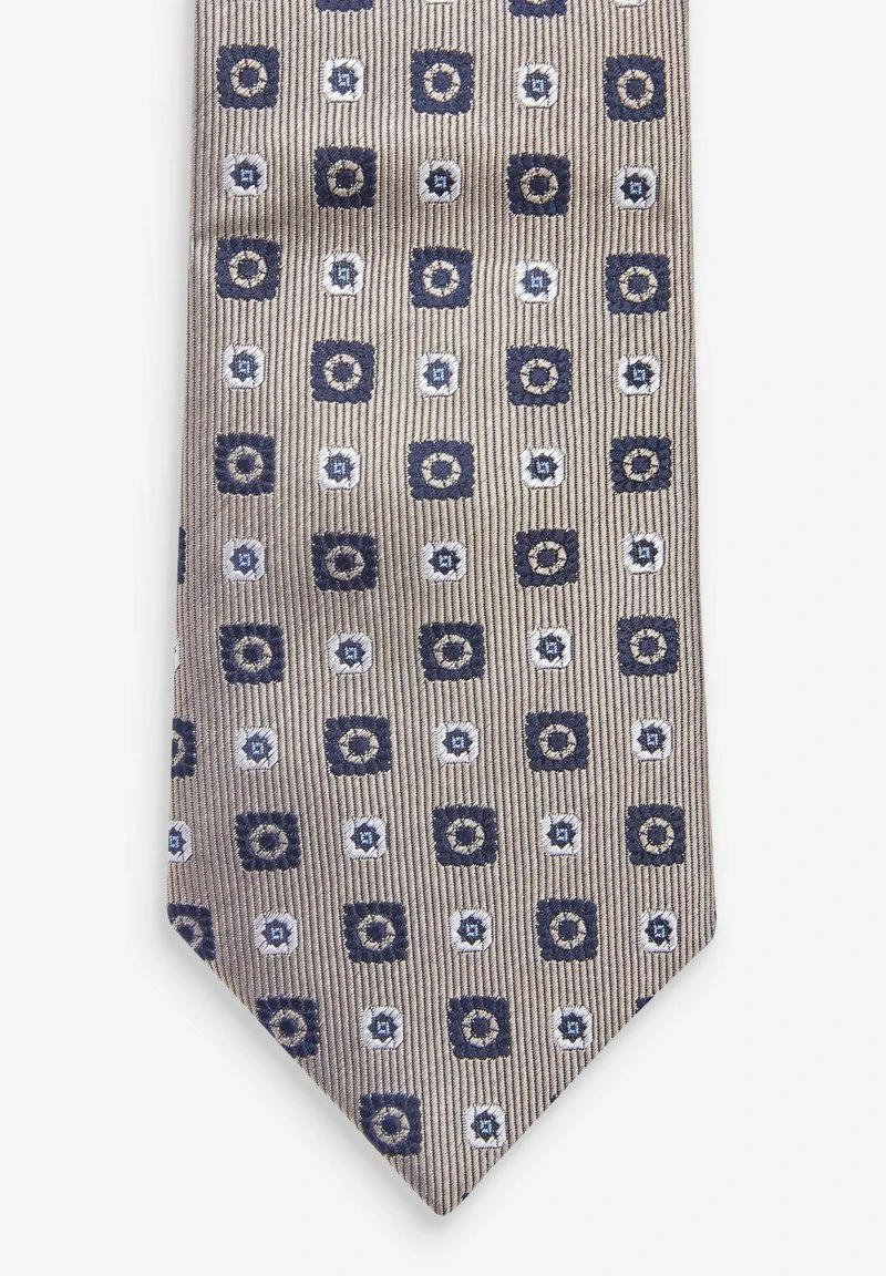 Next SIGNATURE - Krawatte - Neutral Brown Geometric 6 Next SIGNATURE - Krawatte - Neutral Brown Geometric – Bild 4