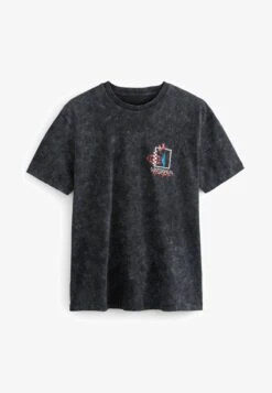 Next ACID WASH GRAPHIC STANDARD - T-Shirt Print - Black -Next 6a406263cbcd4a5e97174965fda1e6d7