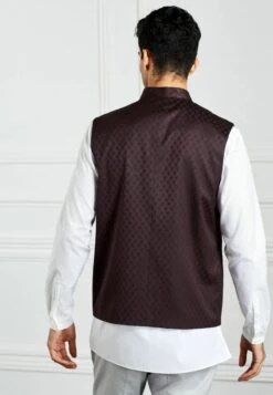 Next NEHRU COLLAR - Weste - Burgundy Red -Next 6af7766e8c7845b18ca5a1663acfcc89