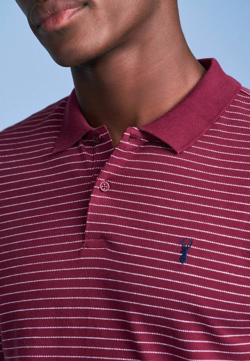 Next PIQUE - Poloshirt - Burgundy Red Stripe 6 Next PIQUE - Poloshirt - Burgundy Red Stripe – Bild 4