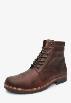 Next BROWN LEATHER ZIP BOOTS - Schnürstiefelette - Brown -Next 6e18d887467d4fdf9d57e27d576082e4