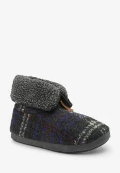 Next ZIP STANDARD - Hausschuh - Dark Grey Check -Next 6ed7b6ea263a4b8fae325206c7883cc5