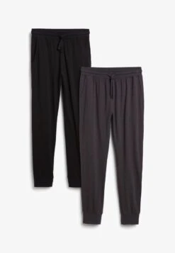 Next CUFFED 2 PACK STANDARD - Nachtwäsche Hose - Black Grey -Next 72c652ed5514447798f24f72e236080d