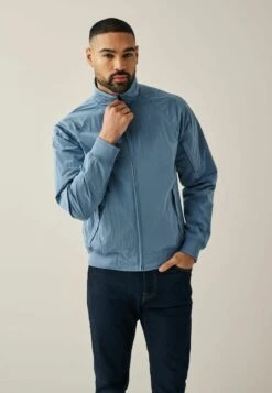 Next TEXTURED SHOWER RESISTANT FUNNEL NECK STANDARD - Übergangsjacke - Blue