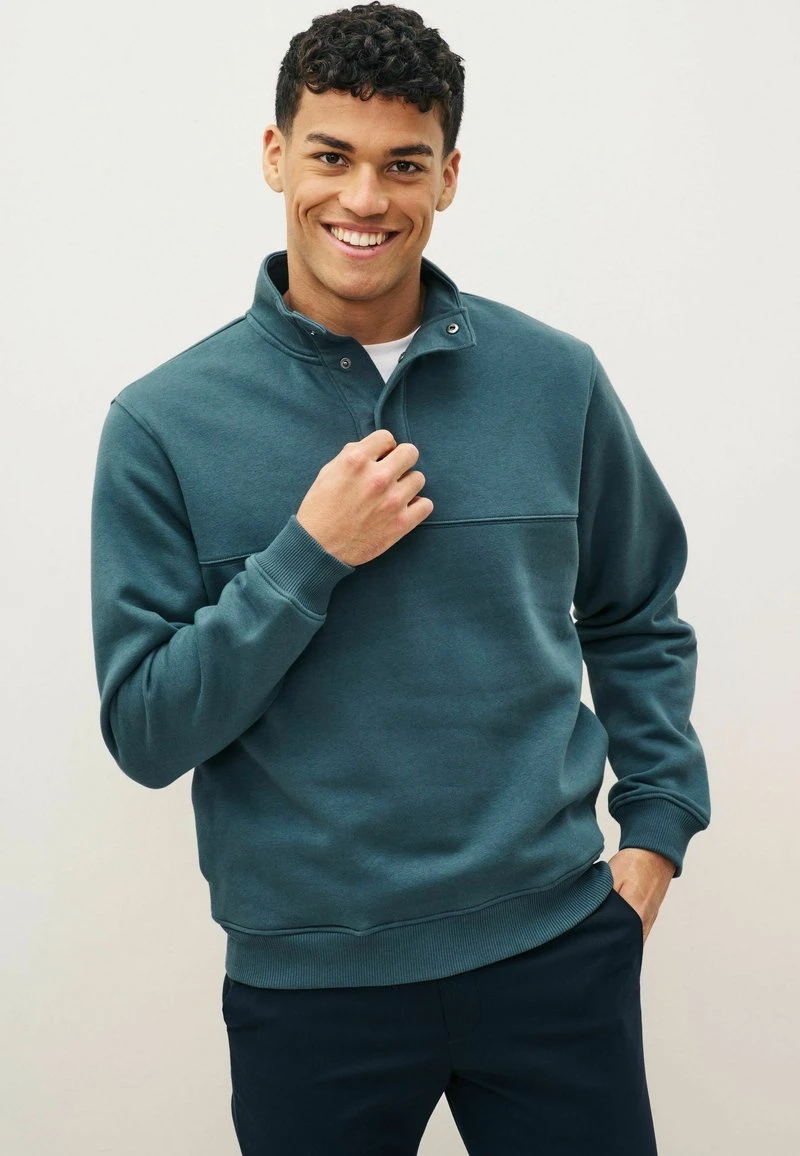 Next BUTTON NECK STANDARD - Sweatshirt - Blue 3 Next BUTTON NECK STANDARD - Sweatshirt - Blue