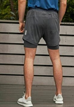 Next ACTIVE - Kurze Sporthose - Grey -Next 75f0bcc5b861458ab80b6fdf3f9880ec