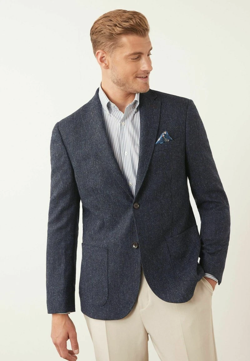 Next SIGNATURE MOONS BRITISH TEXTURED WITH ELBOW PATCHES - Sakko - Blue 3 Next SIGNATURE MOONS BRITISH TEXTURED WITH ELBOW PATCHES - Sakko - Blue