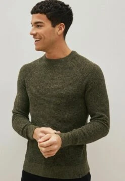 Next TEXTURED - Strickpullover - Khaki Green -Next 7915f3defc294e2f977fd7854367cbfa 1