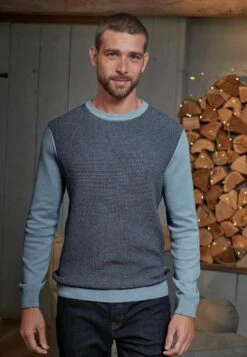 Next STANDARD - Strickpullover - Blue Textured