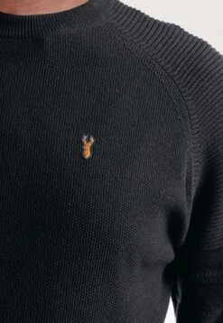 Next CREW NECK WITH ARM DETAIL - Strickpullover - Black -Next 7e551b1d00614a68bbbbd09ffbb8d8c1