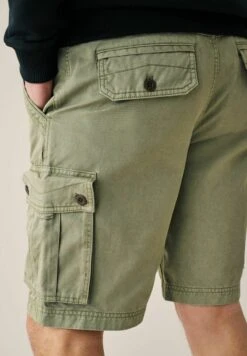 Next PREMIUM LAUNDERED CARGO STANDARD - Jeans Shorts - Khaki Green -Next 7f8df4e326104028823e22a3aa613fc1