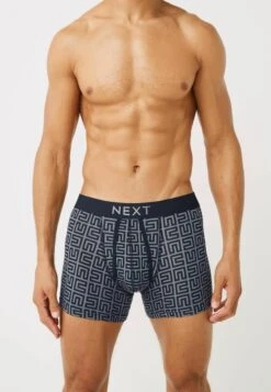 Next A-FRONTS FOUR PACK - Panties - Navy Blue Grey Pattern