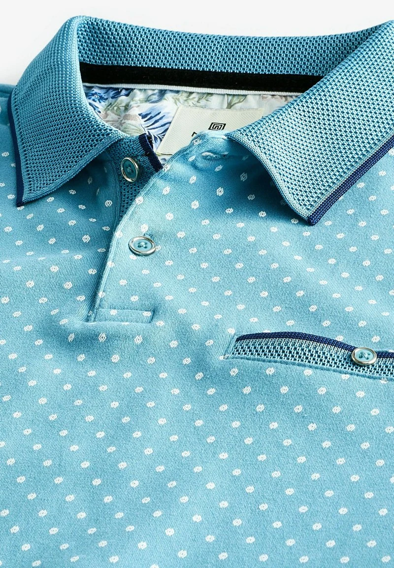 Next GEO PRINT - Poloshirt - Aqua Blue 8 Next GEO PRINT - Poloshirt - Aqua Blue – Bild 6