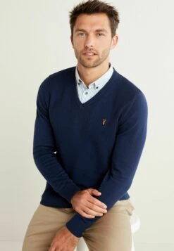 Next MOCK - Strickpullover - Navy Blue Textured -Next 87b3606441014a21b9541b56ec7b9552