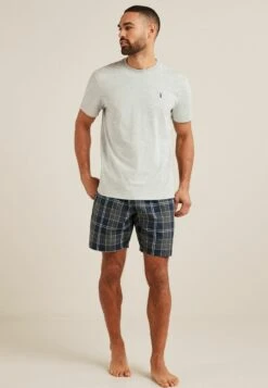 Next LIGHTWEIGHT SETS 2 PACK - Nachtwäsche Set - Navy Blue/grey Check