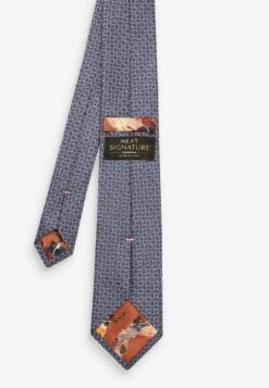 Next SIGNATURE MADE IN ITALY - Krawatte - Silver Grey Geometric -Next 8d6919226e3a4a989ea36902cff480b2