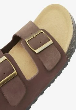 Next DOUBLE STRAP STANDARD - Pantolette Flach - Brown -Next 8f390bf44d6048678b0906a23826372e