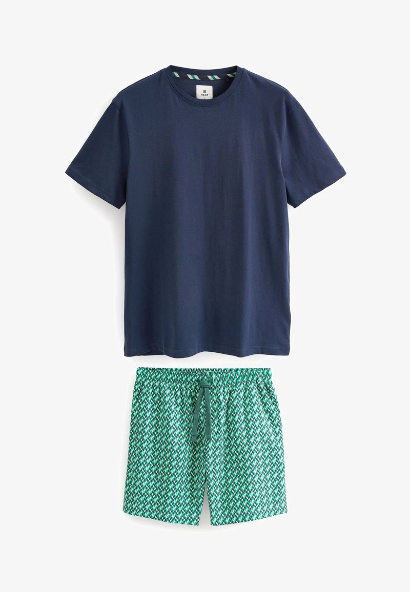 Next SET LIGHTWEIGHT STANDARD - Pyjama - Navy Blue Green Geo 8 Next SET LIGHTWEIGHT STANDARD - Pyjama - Navy Blue Green Geo – Bild 6