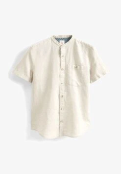 Next BLEND WITH GRANDAD COLLAR STANDARD - Hemd - Oatmeal -Next 9049dc30ce43421d9cdfc262d17d7f1b