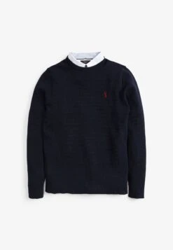 Next OXFORD MOCK - Strickpullover - Black -Next 920b195d53554a0e9f0679e12ce17a8e