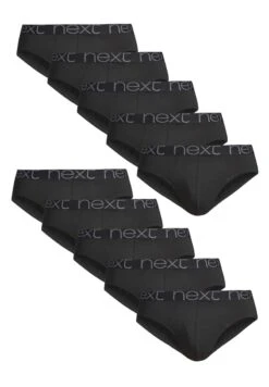 Next BLACK BRIEFS TEN PACK - Slip - Black -Next 9499f1050702462cafddd3dadd85b577 1