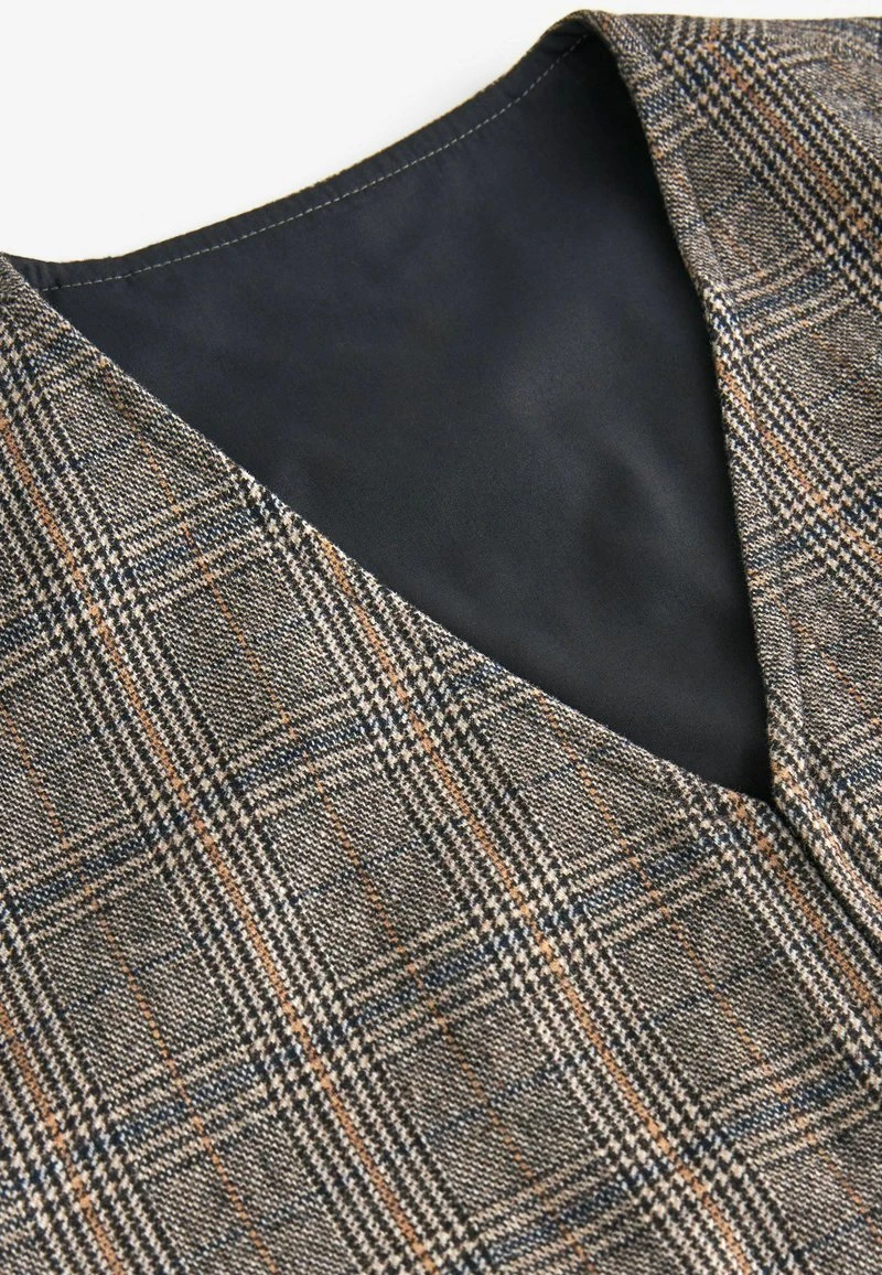 Next CHECK ZIP STANDARD - Weste - Brown 8 Next CHECK ZIP STANDARD - Weste - Brown – Bild 6