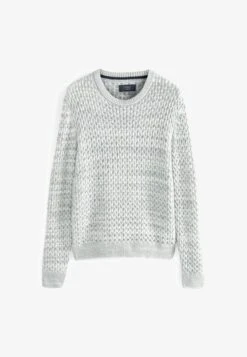 Next HELIX CREW NECK - Strickpullover - Grey -Next 986efbc8b859452e997cde2ccd80df63