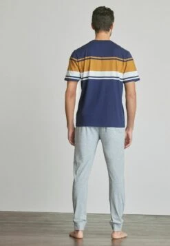 Next STRIPE SET - Nachtwäsche Set - Navy Stone -Next 9ac4ff789eee45c4a377fc1964a4254b