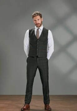 Next SIGNATURE EMPIRE MILLS CHECK STANDARD - Anzugweste - Green