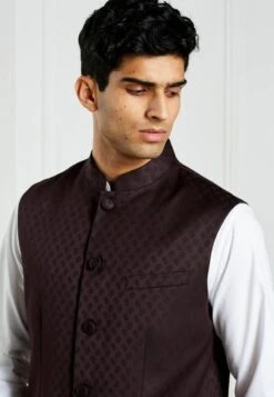 Next NEHRU COLLAR - Weste - Burgundy Red