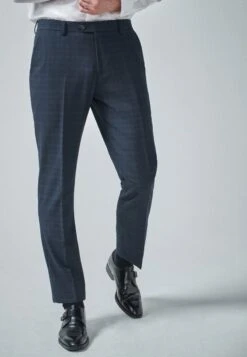 Next NAVY/BLACK TAILORED FIT CHECK SUIT: TROUSERS - Anzughose - Blue -Next 9e1abf813a244b4cb79e7e65dca57b26 1