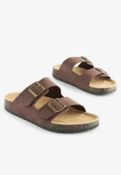 Next DOUBLE STRAP STANDARD - Pantolette Flach - Brown -Next 9e26acdc27754128ba89ea19edcb140e