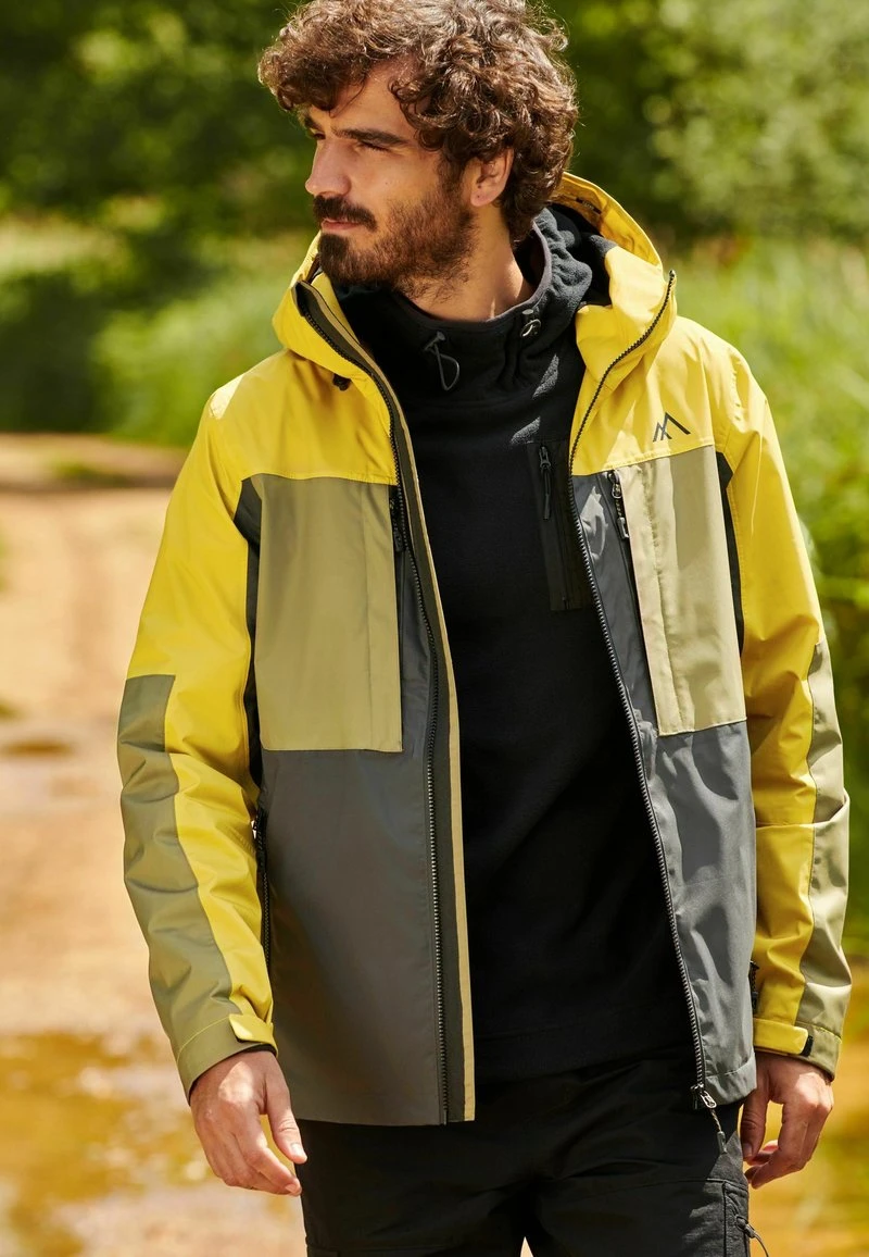 Next LINED WATERPROOF STANDARD - Regenjacke / Wasserabweisende Jacke - Yellow Grey 4 Next LINED WATERPROOF STANDARD - Regenjacke / Wasserabweisende Jacke - Yellow Grey – Bild 2